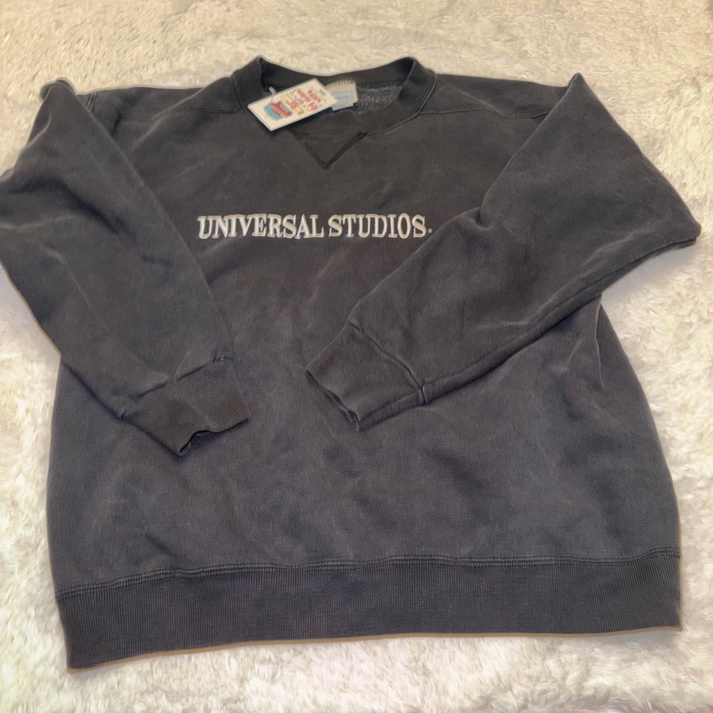 Tultex Universal Studios Sweatshirt Mens M Black Excellent 90s Vintage Pullover
